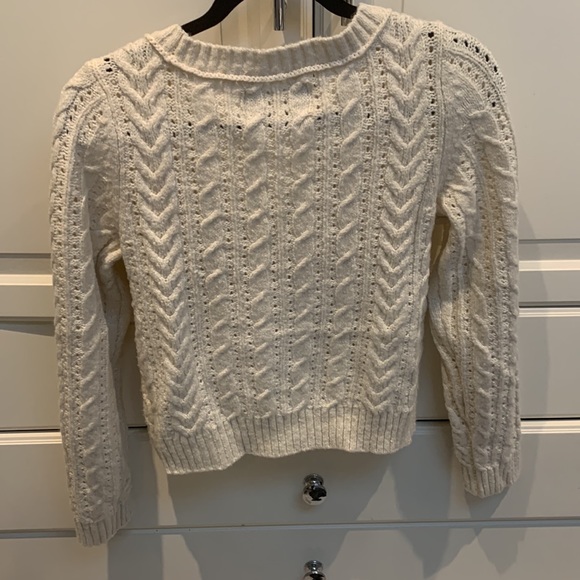 American Eagle Cable Knit Cropped Cardigan - Picture 2 of 4